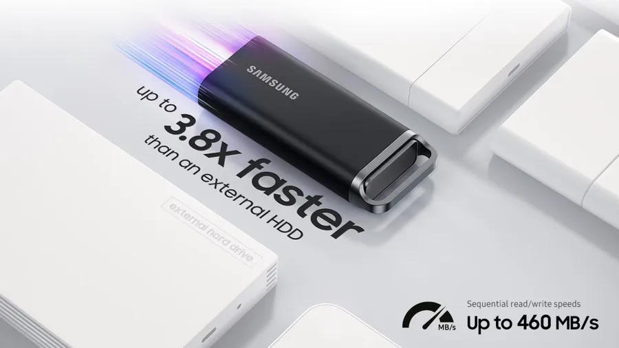 Dysk przenośny Samsung Portable SSD T5 EVO USB 3.2 Gen1 4 TB czarny